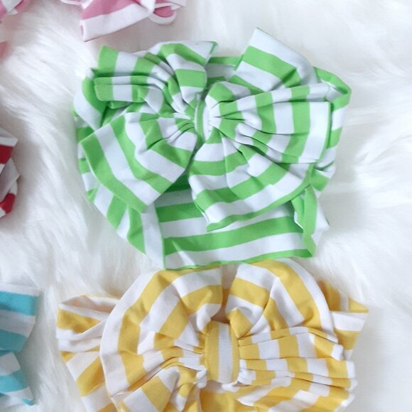 Baby Girls Summer Striped Headbands Brand New Toddler Girls 5 Pack - Picture 4 of 5